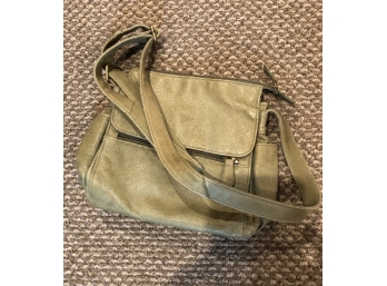 Great American Green Leather Shoulder Bag