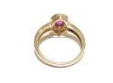 Estate Jewelry- Genuine Ruby With Diamonds- 14k Ring