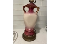 Vintage 1950s Trophy Porcelain Lamp