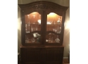 Lighted Ethan Allen Legacy French Country Server China Cabinet