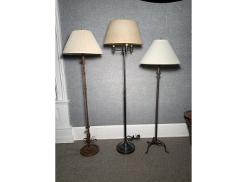 Three Tall Living-room Lamps