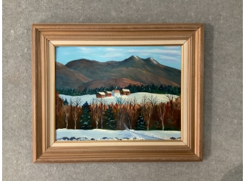 Acrylic On Board, Kenneth Andler (American, 1904 - 1994). West Side Of Mount Mansfield, Vermont, 1926.