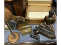 Miscellaneous Lot, Dresser Boxes, Brass And  Humidor