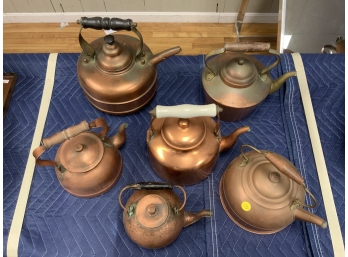 Seven Copper Tea Pots (CTF10)