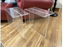 Pair Of Lucite Side Tables