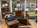 Leather Wing Chair And Ottoman (CTF20)