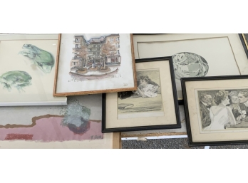 Modern Framed Art,  Some Pencil Signed Examples (CTF20)