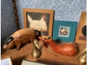 Assorted Lot Of Animal Related Collectibles And Art