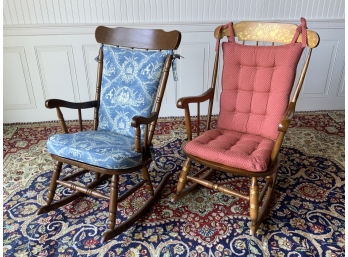Two Vintage Rocking Chairs, Nichols & Stone And Other (CTF20)