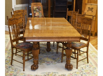 Victorian Oak Dining Room Set (CTF 50)