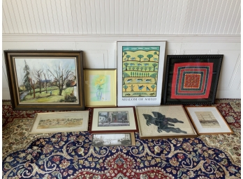 Assortment Of Art: Signed W/C, Prints, Oil Painting And More (CTF 20)