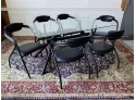 Tubular Steel & Glass Top Dining Table And Chairs (CTF50)