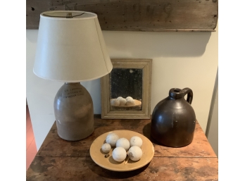 Stoneware Lamp And More