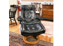 Black Ekornes Stressless Chair & Ottoman (CTF20)