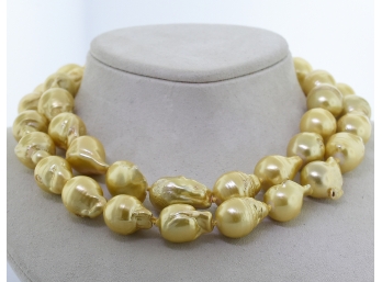 Yellow Pearl Necklace