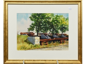 Eliot Batchelder Watercolor, Cannons (CTF10)