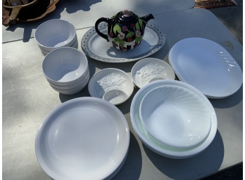 White Ceramic & Glass Cookware (CTF10)
