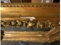 Exceptional Large Size Carved And Gesso Decorated Antique Wall Mirror (CTF40)