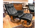 Black Ekornes Stressless Chair & Ottoman (CTF20)