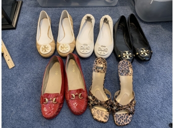 Lot Of 5 Pairs Of Shoes (includes 3 Tory Burch)