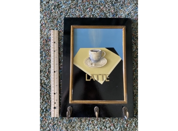 Coffee Wall Plaque With Hooks