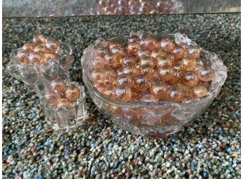Pink Marbles In Bowls
