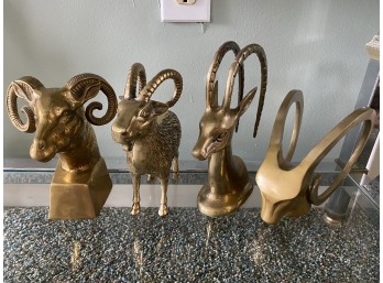 Collection Of Brass Rams