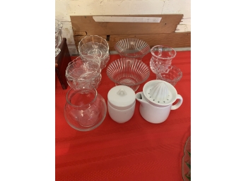 Lot Of Various Glass Items