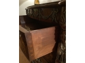 Beautiful Inlaid  Marquetry Wood Chest With Side Cabinets