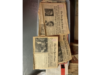 Large Lot Of Original Vintage Newspapers