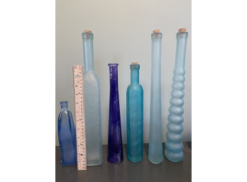 Tall Blue Glass Bottles