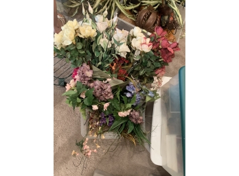 Large Lot Of Artificial Flowers