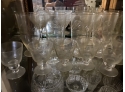 Lot 14 Of Floral Embossed Glasses