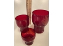Assorted Red Glassware