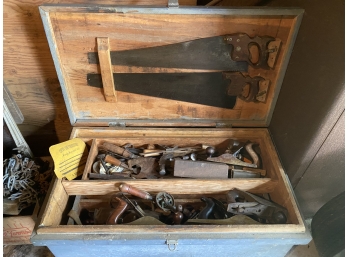 Wooden Box Of Tools