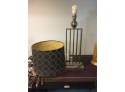 ONE (1) Silver 5-Rung Lamp, Includes 2 Lampshades