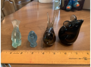 Lot Of 4 Miniatures- Glass