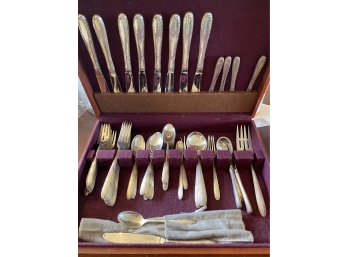 Sterling Silver Flatware With Storage Case