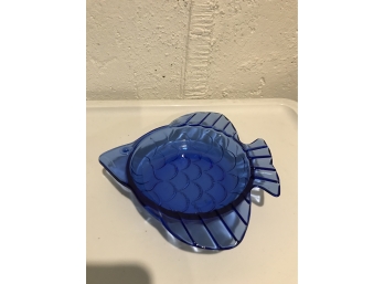 Blue Glass Candy Bowl And Glass Bowl