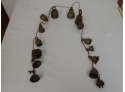 Large String Of 15 Handcrafted Indian Brass Bells