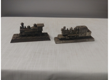 2 Diecast Metal Train Souvenirs