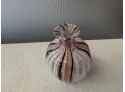 Beautiful Striped Murano Glass Bottle With Gold Dust