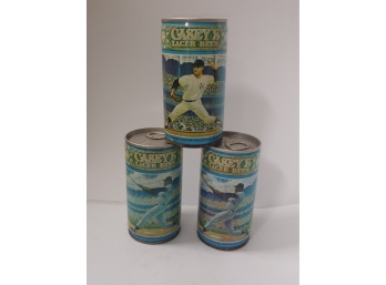 3 Casey's Lager Beer Baseball Series Beer Cans