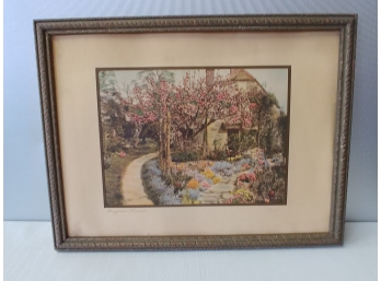 Honeymoon Blossoms Wallace Nutting Style Lithograph