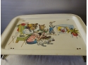 Child's Folding Tin Lithographed Bed Tray