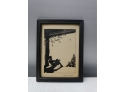 Signed Ruth Campbell Silhouette Of Lady Gazing At Star