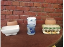 Lot Of 6 Vintage Japanese Ceramic And Pottery Planters