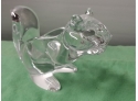 Mid-century Figural Crystal Squirrel Candy Dish
