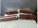 Four  Roland J. Lobaugh  O Gauge Box Cars ( Trucks Need To Be Attached)