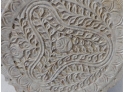Ornately Carved Soapstone Plate With Reticulated Edge